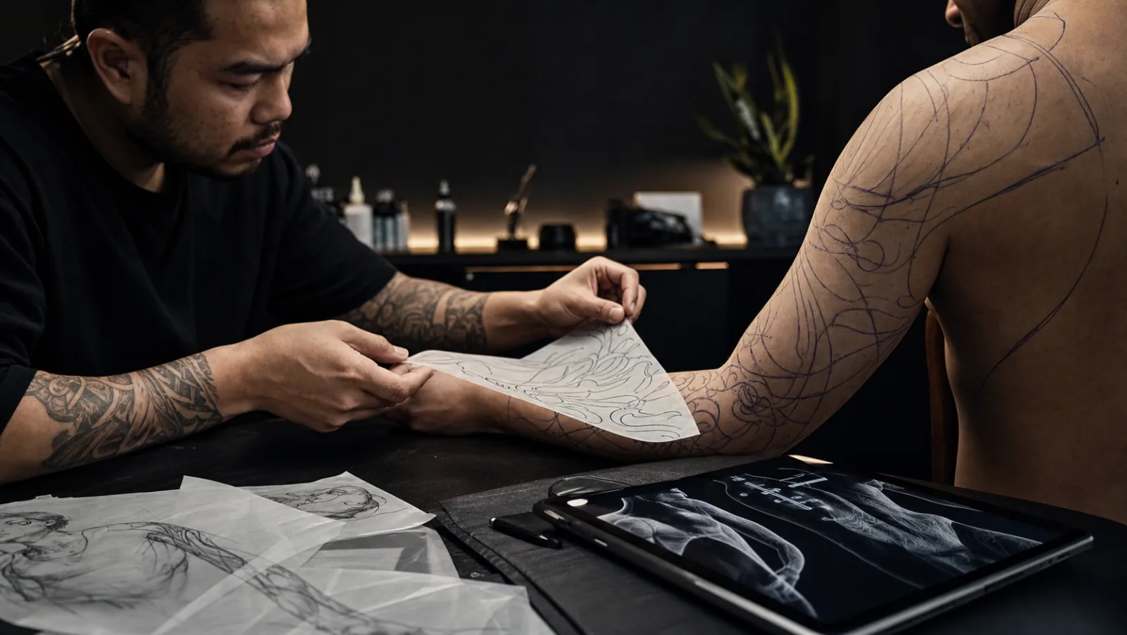 Tattoo Platzierungs Guide: Warum 2D Stencils auf 3D Koerpern scheitern