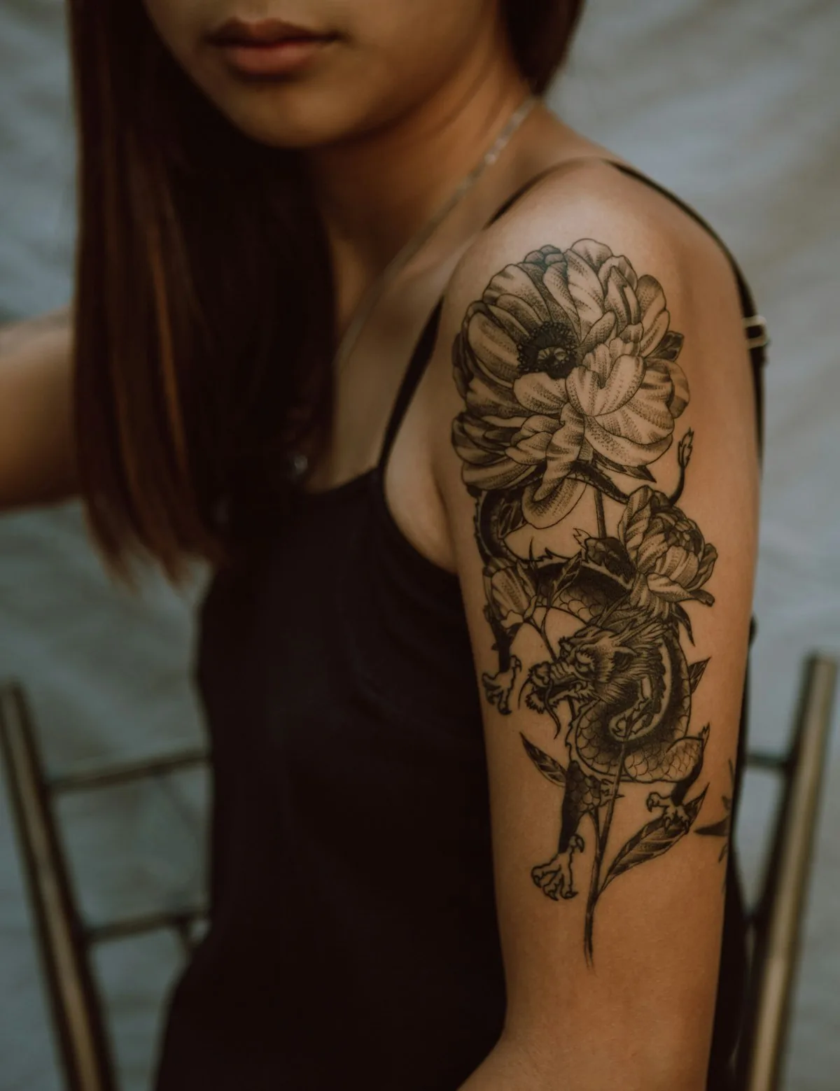 Tattoo artist preparing a design consultation