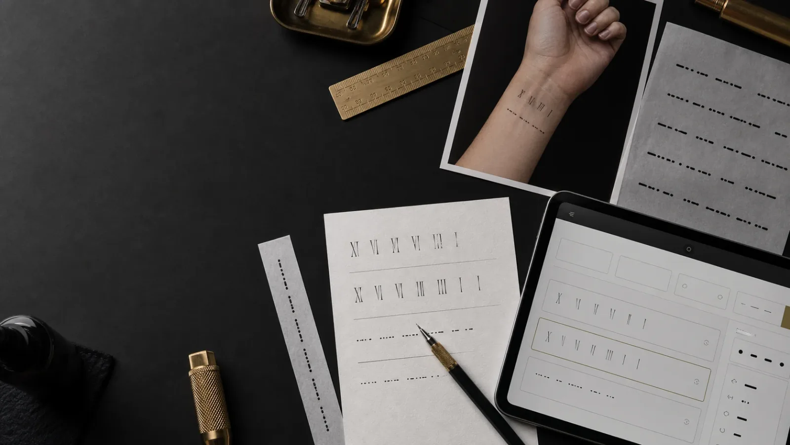 Roman numeral tattoo generator preview