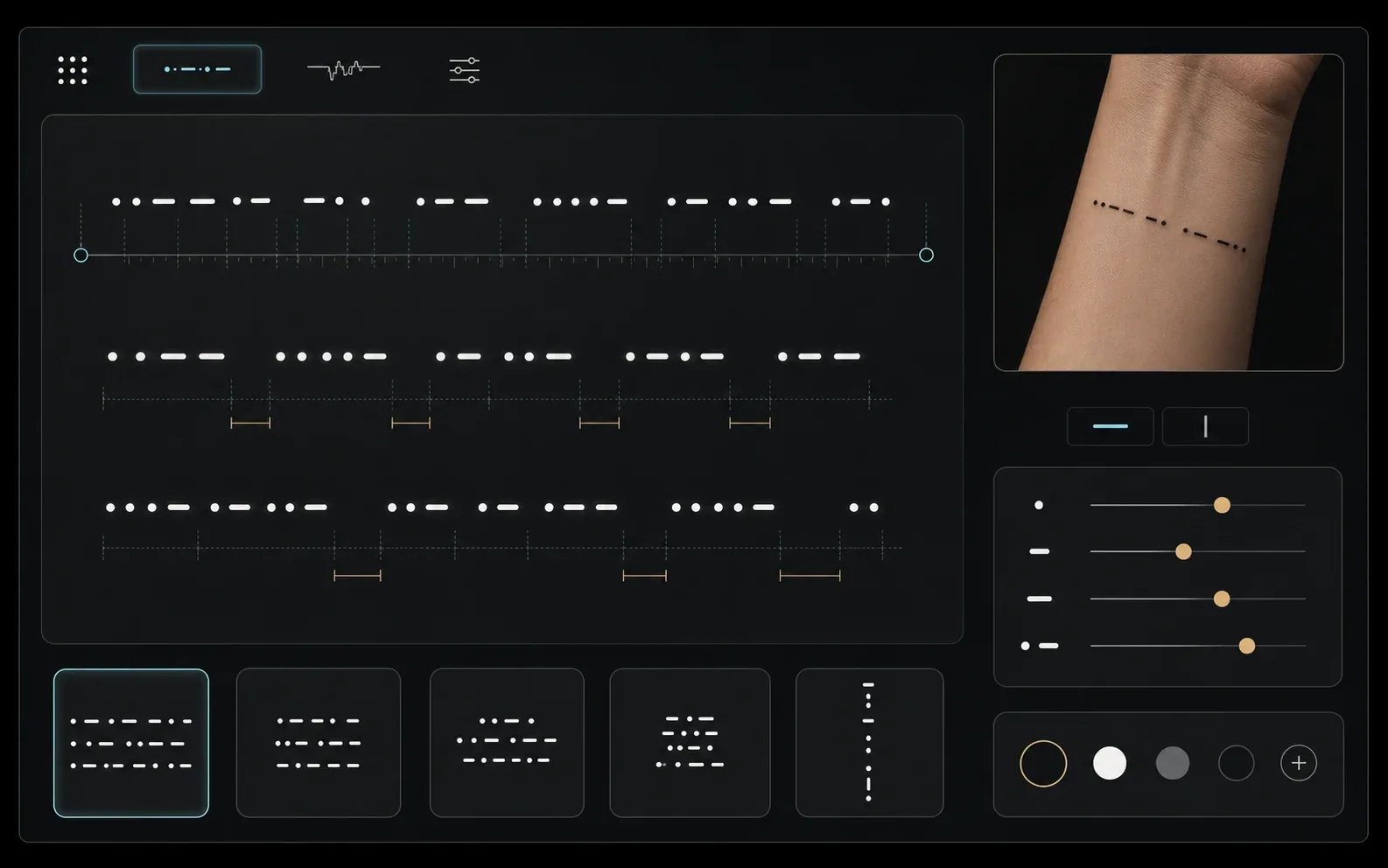Tatouage Morse au poignet